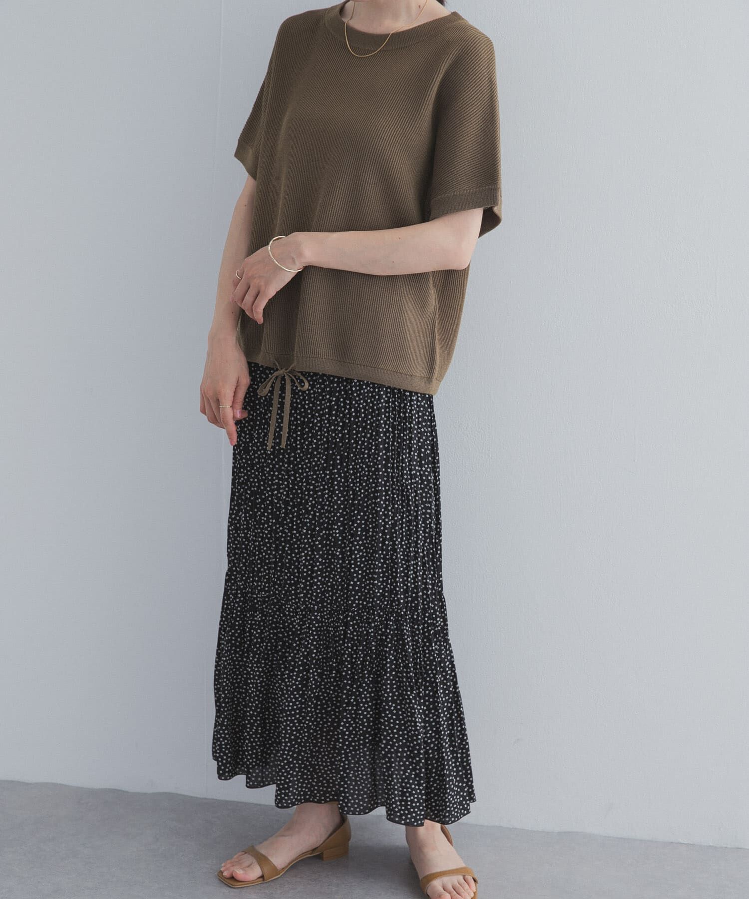 URBAN RESEARCH DOORS「フラワードットプリーツスカート」|スカート|