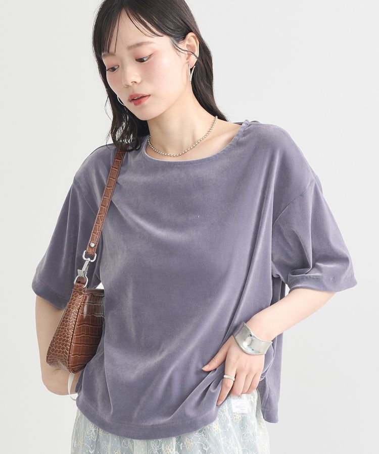 earth music&ecology「シアーベロアTee」|Tシャツ・カットソー|Blue