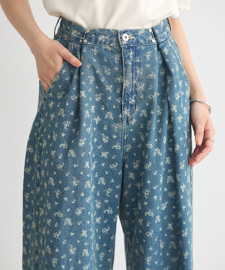 earth music&ecology「タックホックデニムパンツ」|デニム|