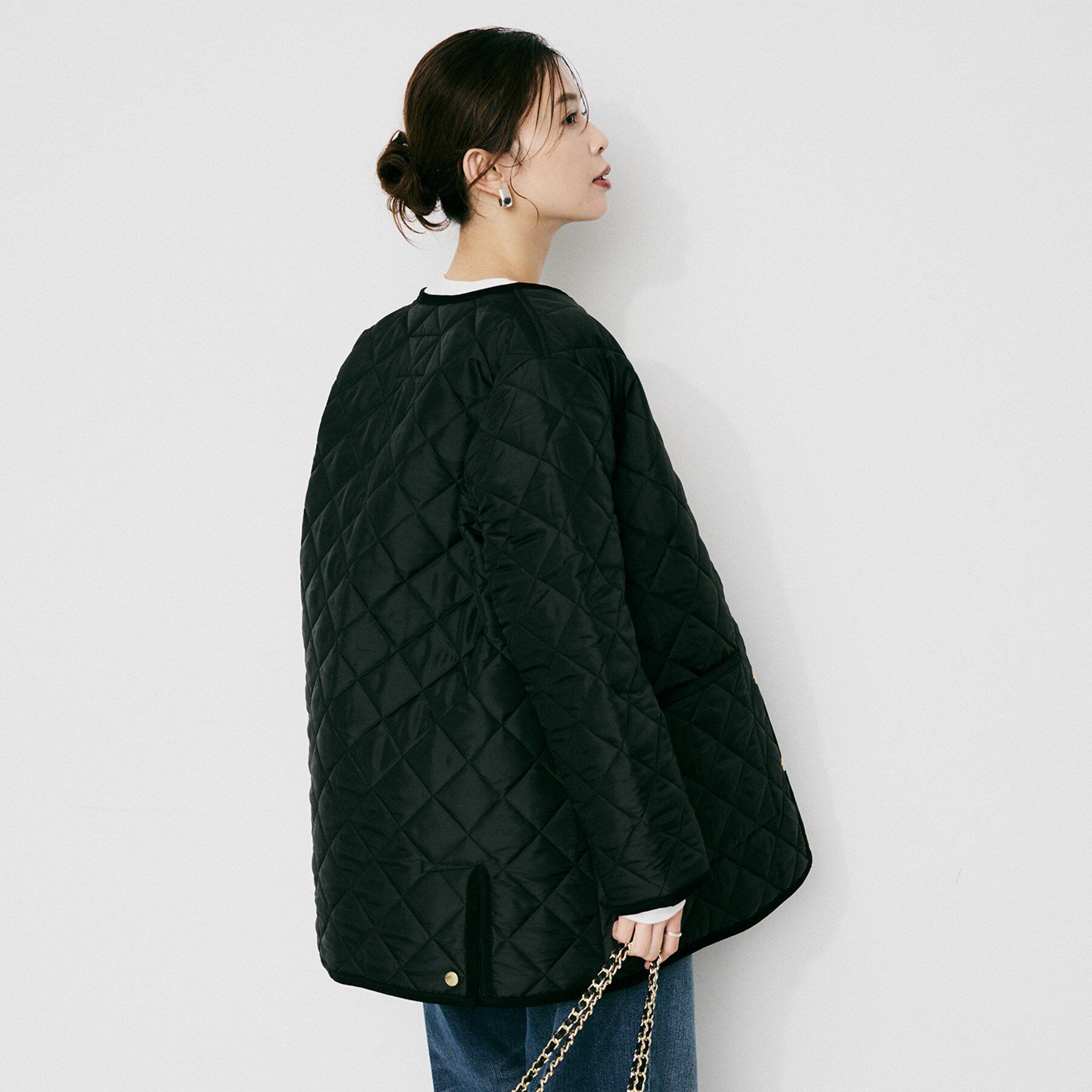 UNTITLED「【 TRADITIONAL WEATHERWEAR 】アークリー Aライン ミドルコート」|ノーカラーコート|