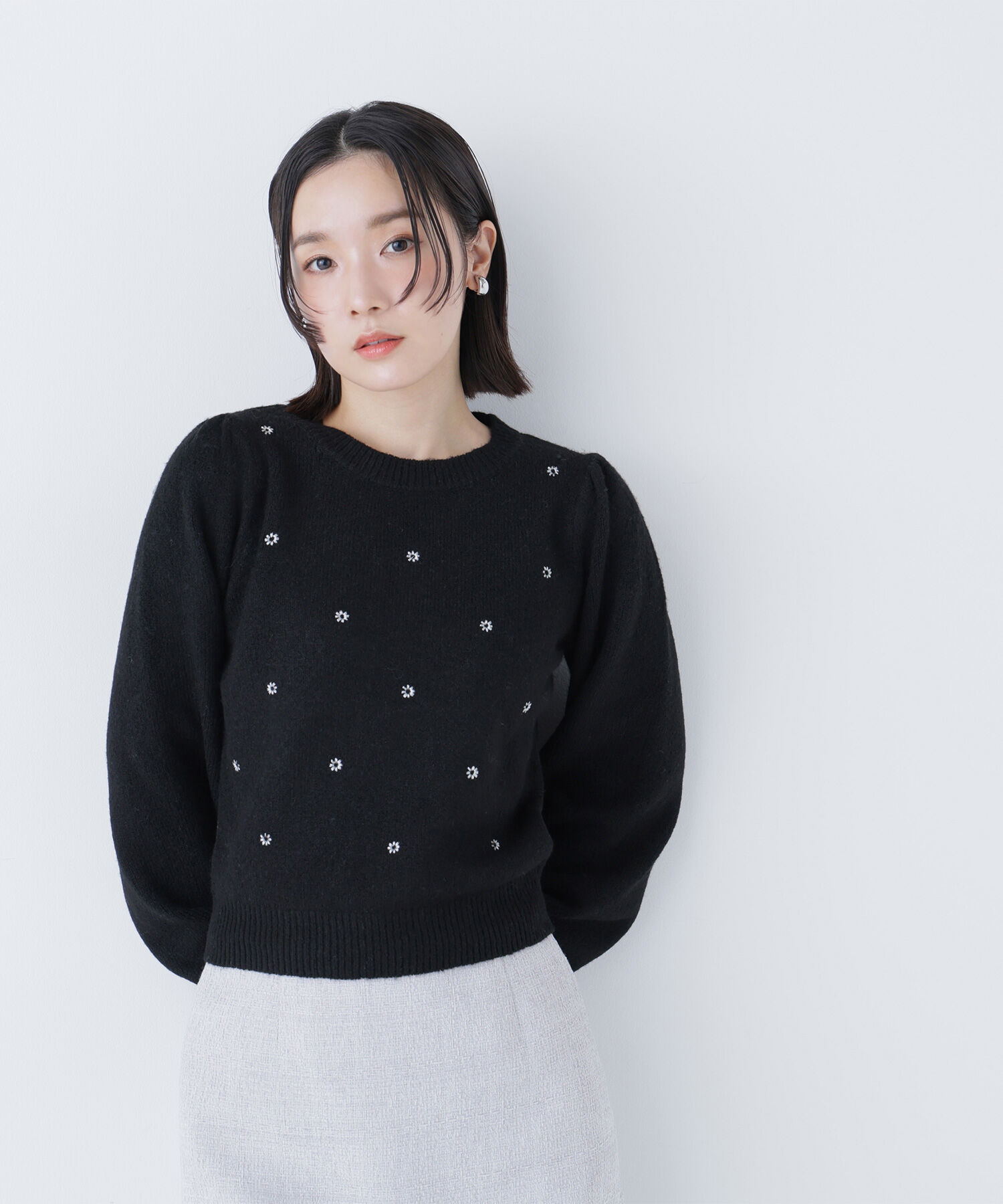  「フラワー刺繍ニット」|ニット・セーター|