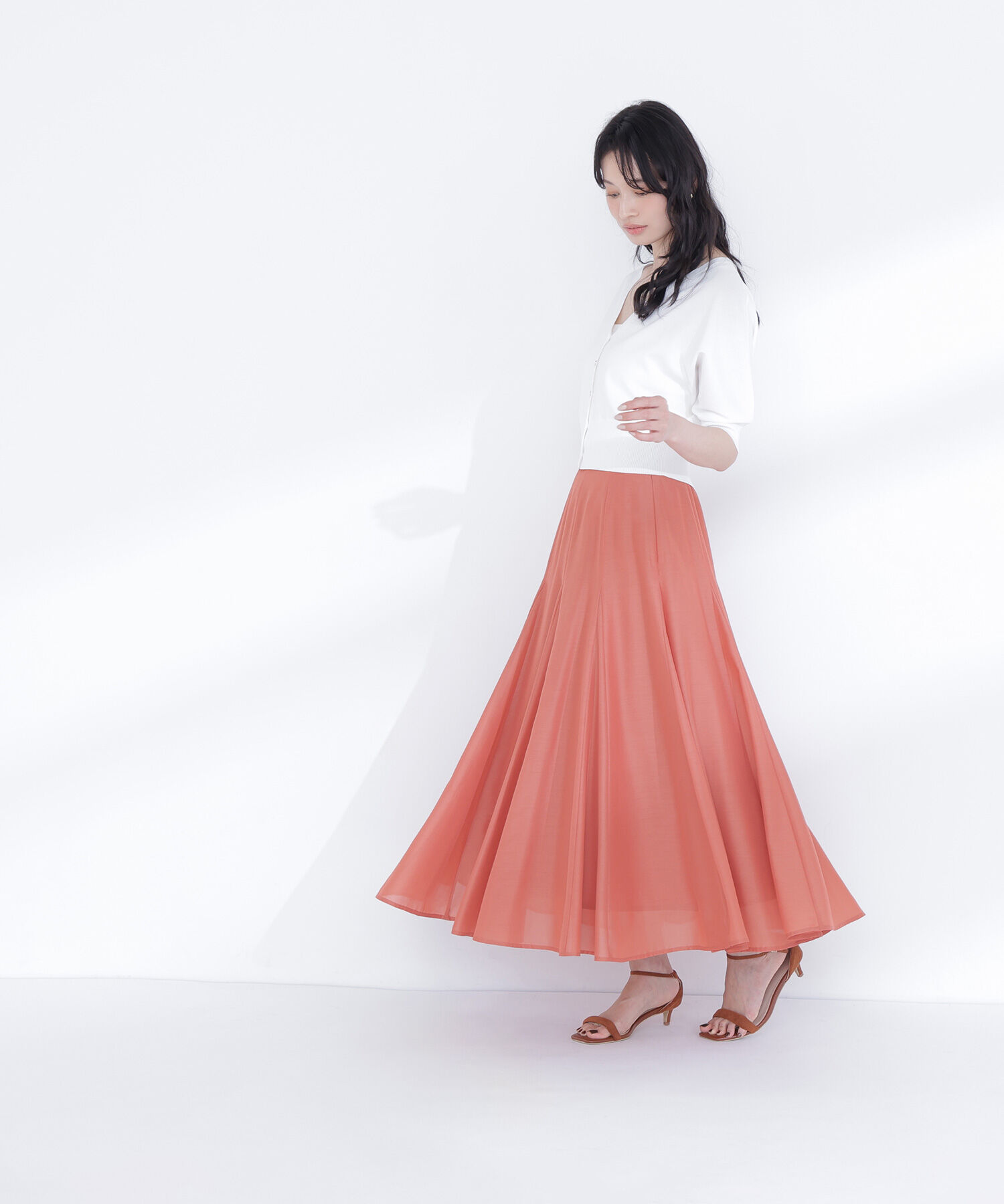  「シャイニーシアーボリュームスカート」|スカート|