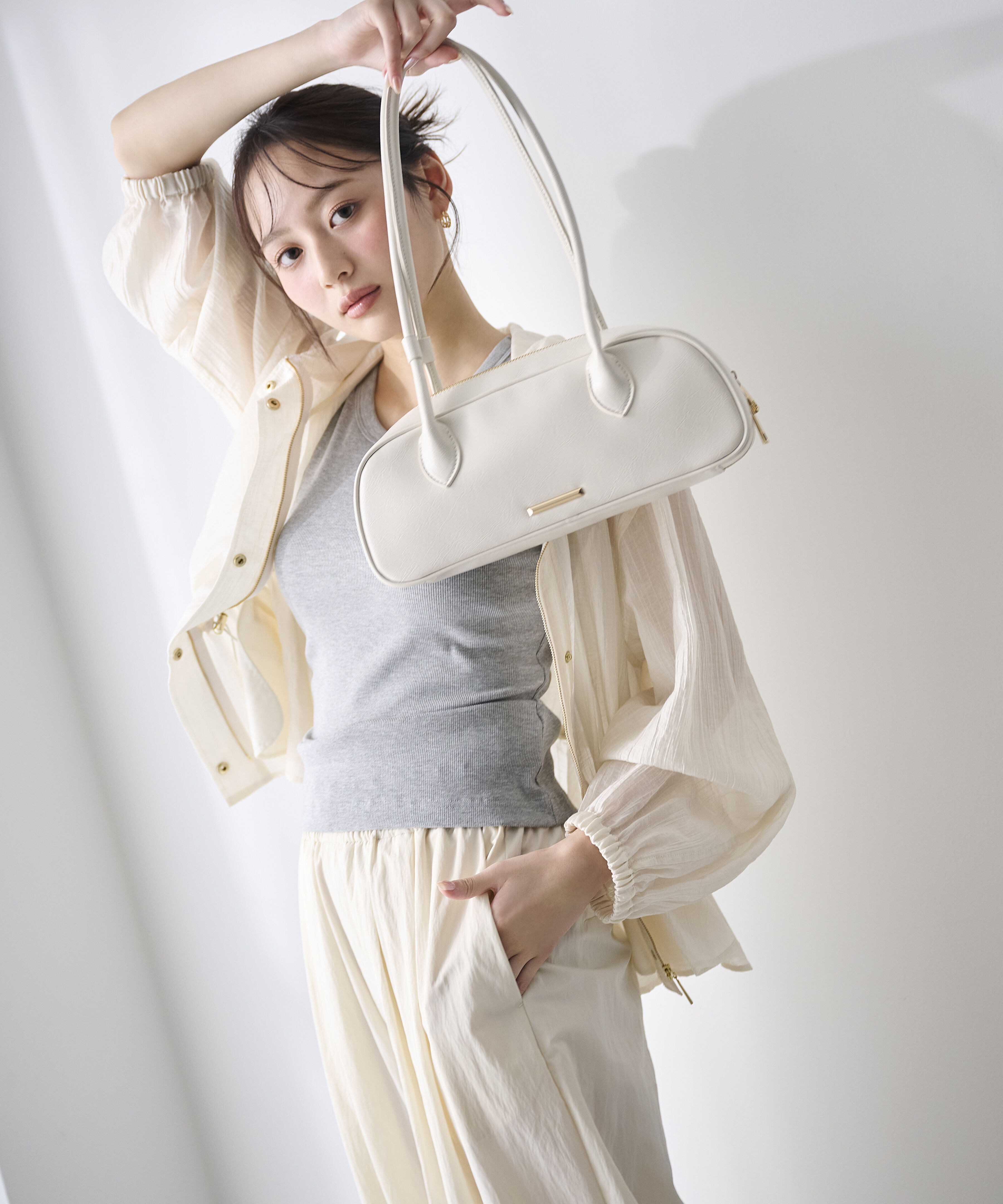 PROPORTION BODY DRESSING「〈a/mie〉カップ付きアメスリ 26SS」|Tシャツ・カットソー|トップグレー1