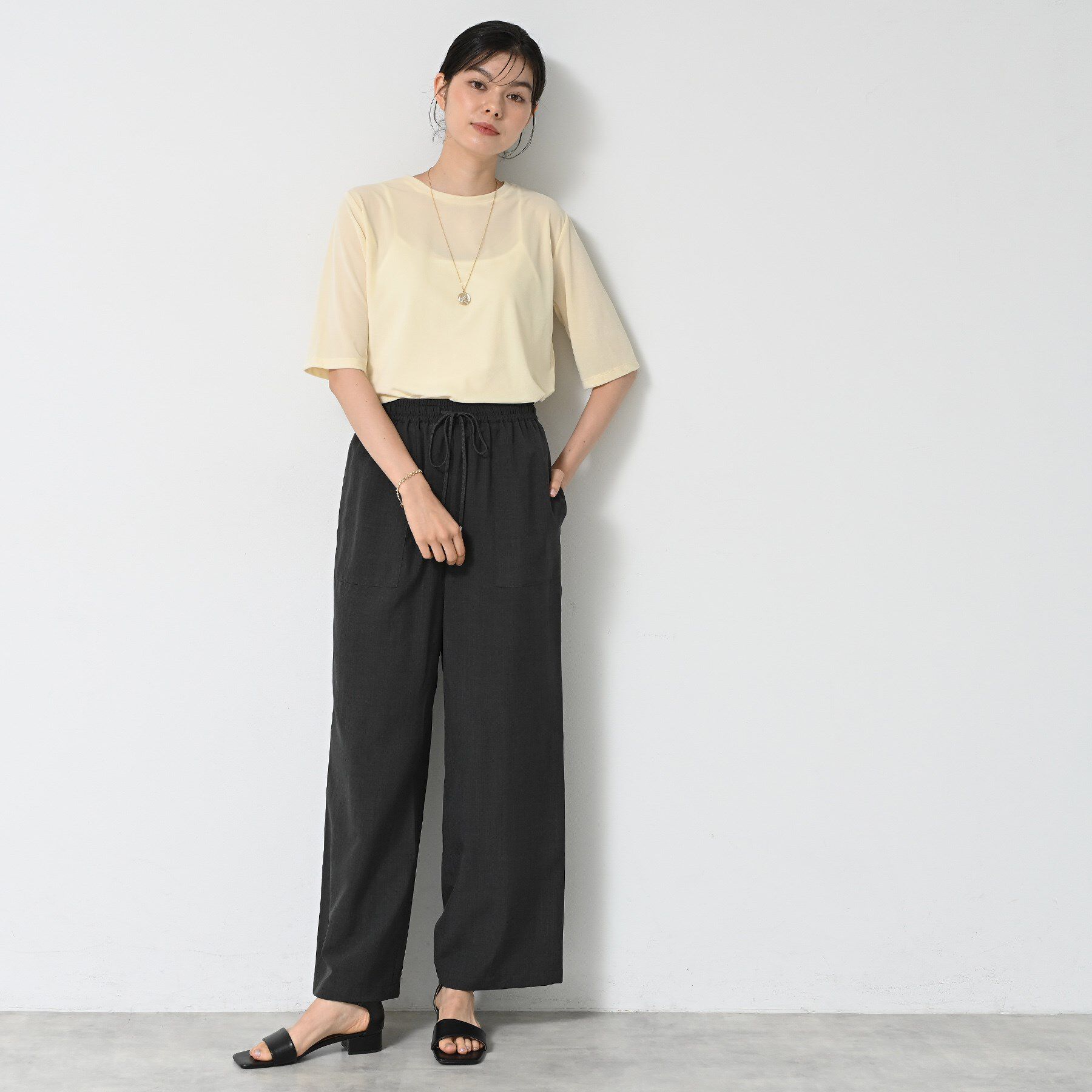 Dessin「【洗える】シアーベロアトップス」|Tシャツ・カットソー|