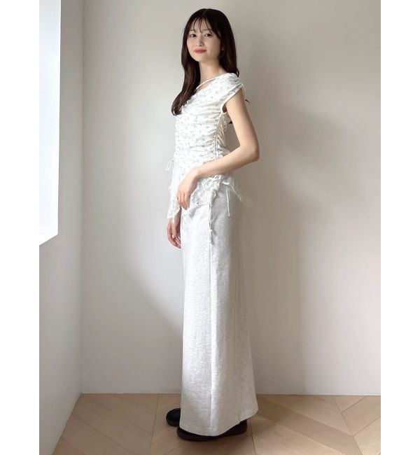 dazzlin「レースレイヤードギャザーカットトップス」|Tシャツ・カットソー|