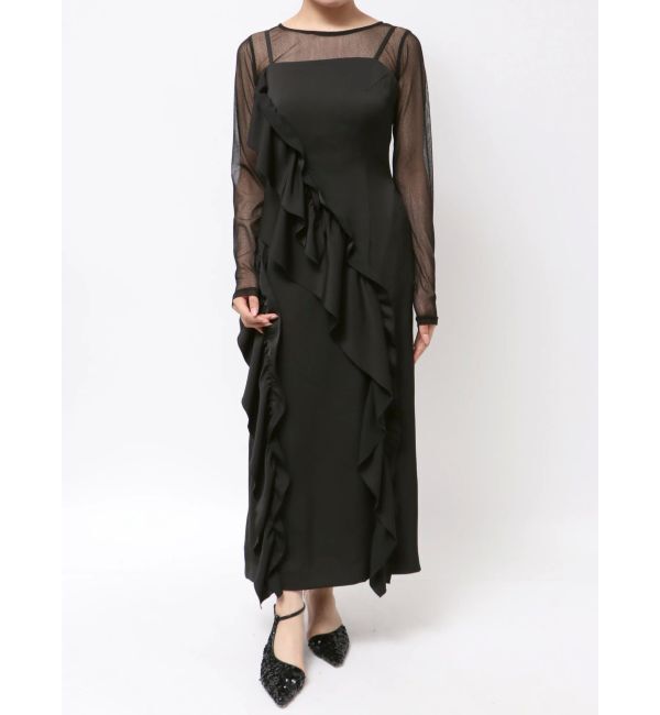 LAGUNAMOON「LADYアシンメトリーフリルキャミドレス」|ドレス|