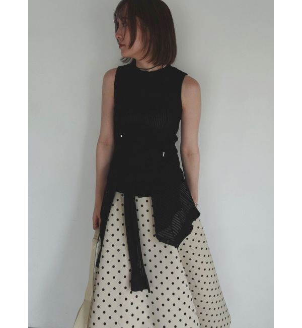 LAGUNAMOON「ラメメッシュシアーニットカーディガン」|カーディガン|