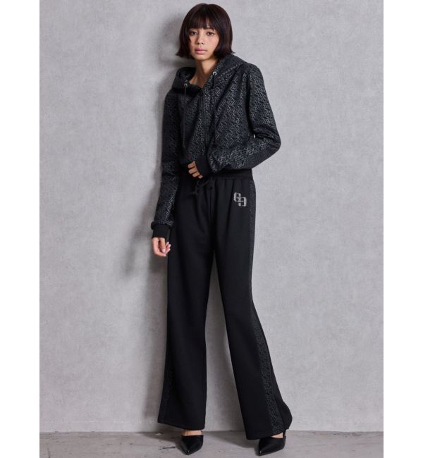GYDA「GG chain glitter print straightパンツ」|その他|