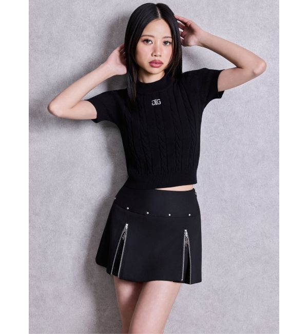 GYDA「Symmetry GYDAケーブルニットTOPS」|ニット・セーター|