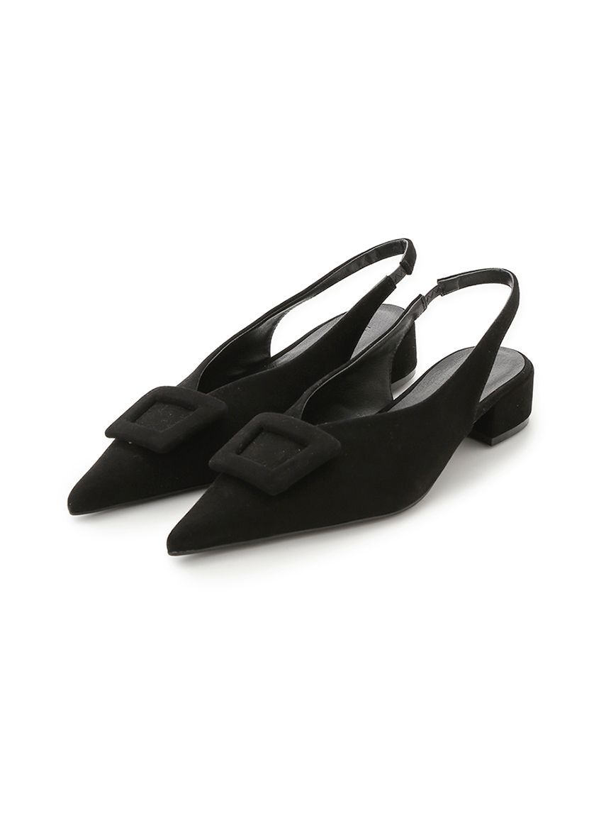 Mila Owen「バックル付きラムレザースリングパンプス」|パンプス|BLK