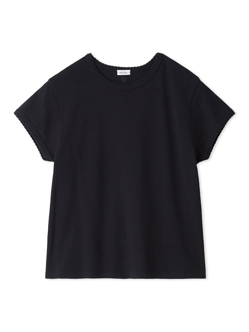 Mila Owen「【接触冷感】スカラップデザインコンパクトＴシャツ」|Tシャツ・カットソー|