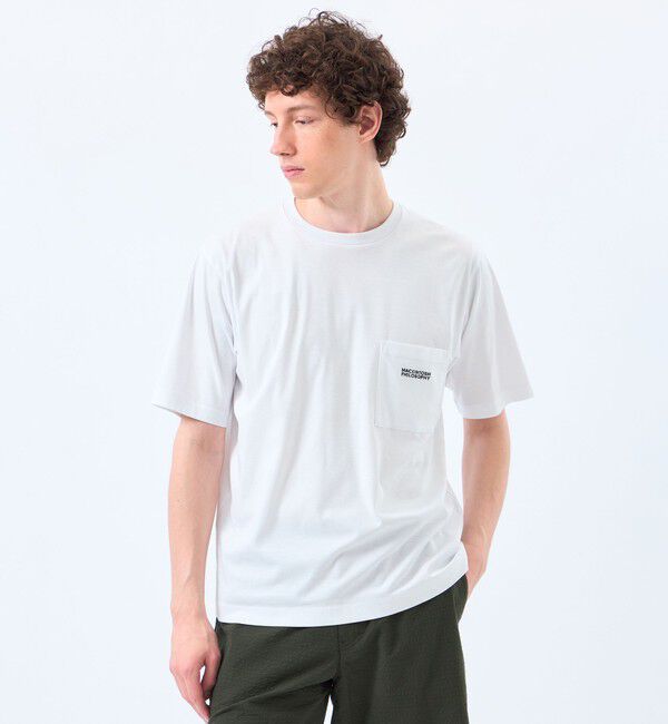 MACKINTOSH PHILOSOPHY「シルケットスムース クルーネック半袖ポケT」|Tシャツ・カットソー|ホワイト