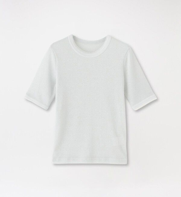  「ラメリブTシャツ」|Tシャツ・カットソー|グレー1