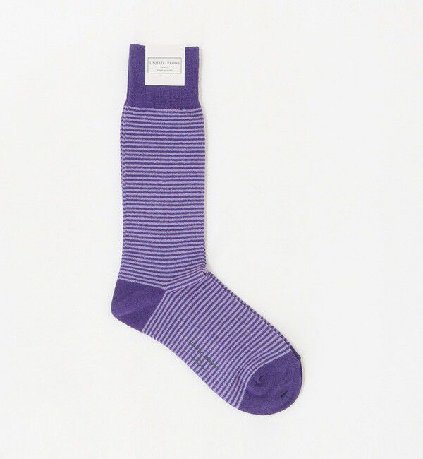 UNITED ARROWS「ボーダー ソックス」|ソックス|PURPLE