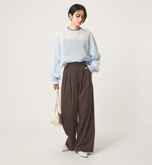 UNITED ARROWS green label relaxing「【WEB限定】＜at ease＞オルマイ スラックス ストレッチ UVカット」|スラックス|
