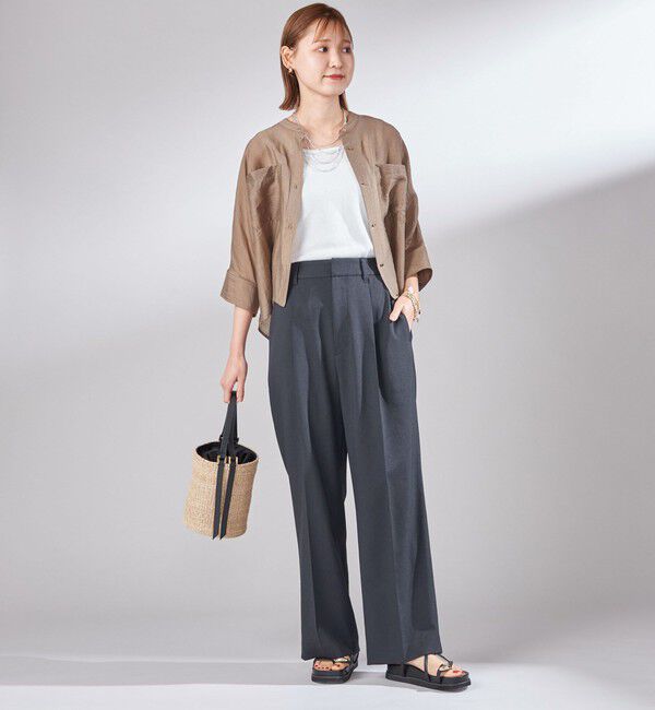 SHIPS for women「【実力派ベーシック】〈手洗い可能〉シルク混 シアー 羽織 シャツ」|シャツ・ブラウス|