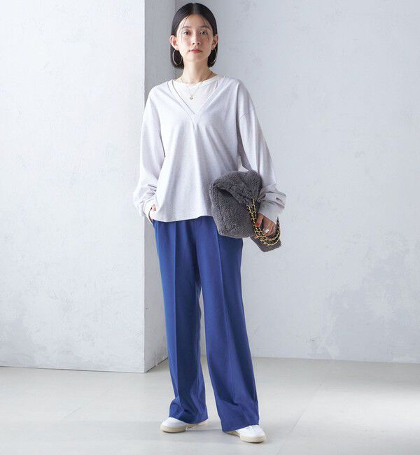 SHIPS for women「〈手洗い可能〉両面起毛 セミフレア パンツ」|その他|