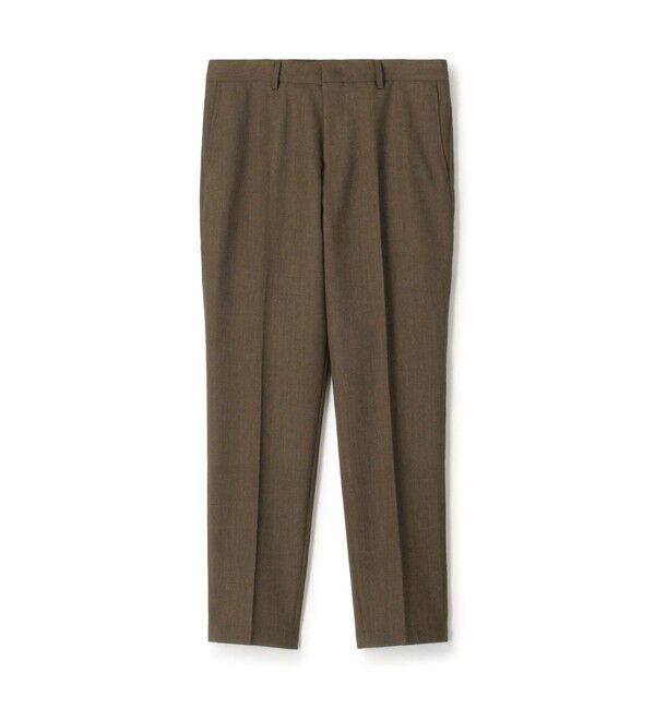 TOMORROWLAND MENS「トロピカルウーステッド ノープリーツスラックス ALFRED BROWN」|スラックス|49 ダークブラウン