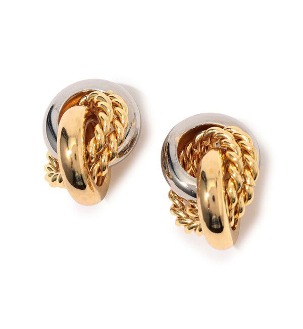 TOMORROWLAND GOODS「Kenneth Jay Lane G&S knot ピアス」|ピアス|92 ゴールド系