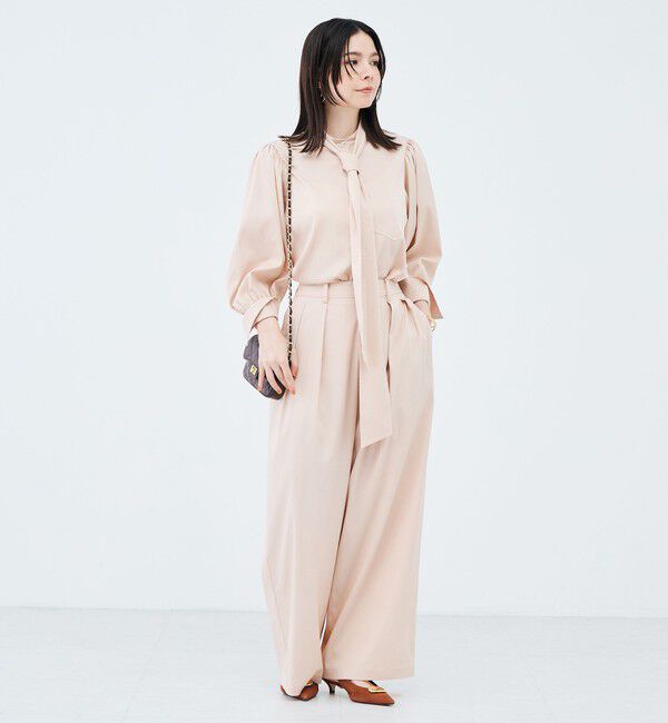 NOLLEY'S sophi「《セットアップ対応》ウォッシャブルバイオツイルボウタイブラウス」|シャツ・ブラウス|