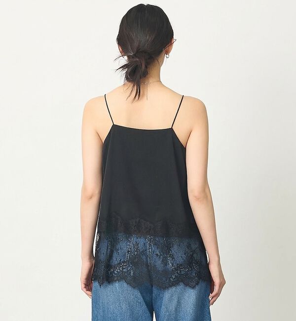 abahouse mavie「【再入荷】サテン裾レースキャミソール」|キャミソール|