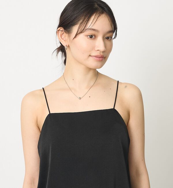 abahouse mavie「【再入荷】サテン裾レースキャミソール」|キャミソール|
