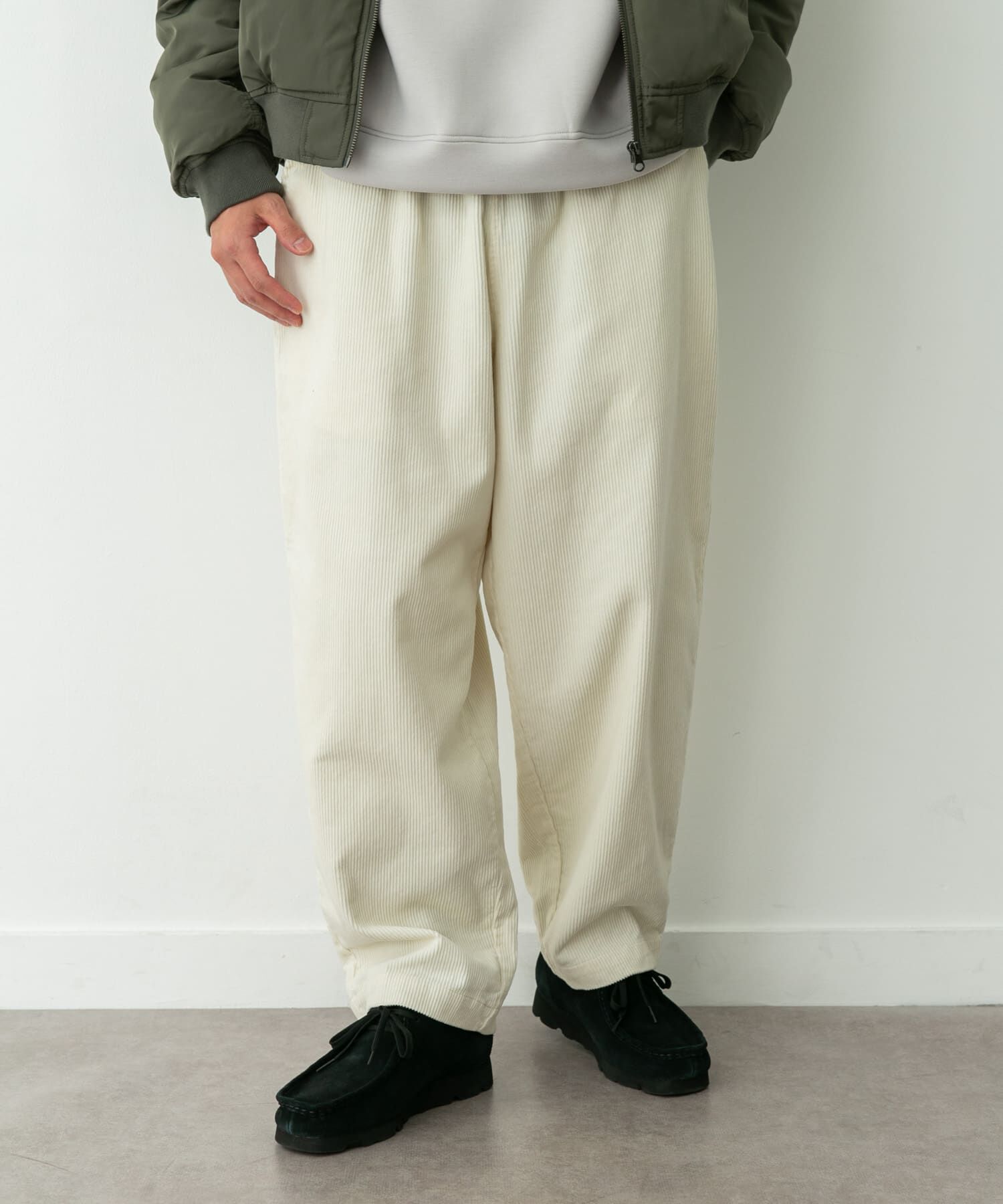 Sonny Label 「コーデュロイワイドテーパードパンツ」|その他|オフホワイト