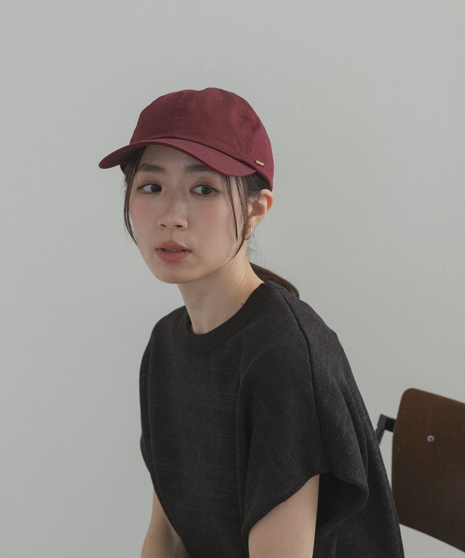 URBAN RESEARCH DOORS「ツイルプレートキャップ」|キャップ・キャスケット|バーガンディー