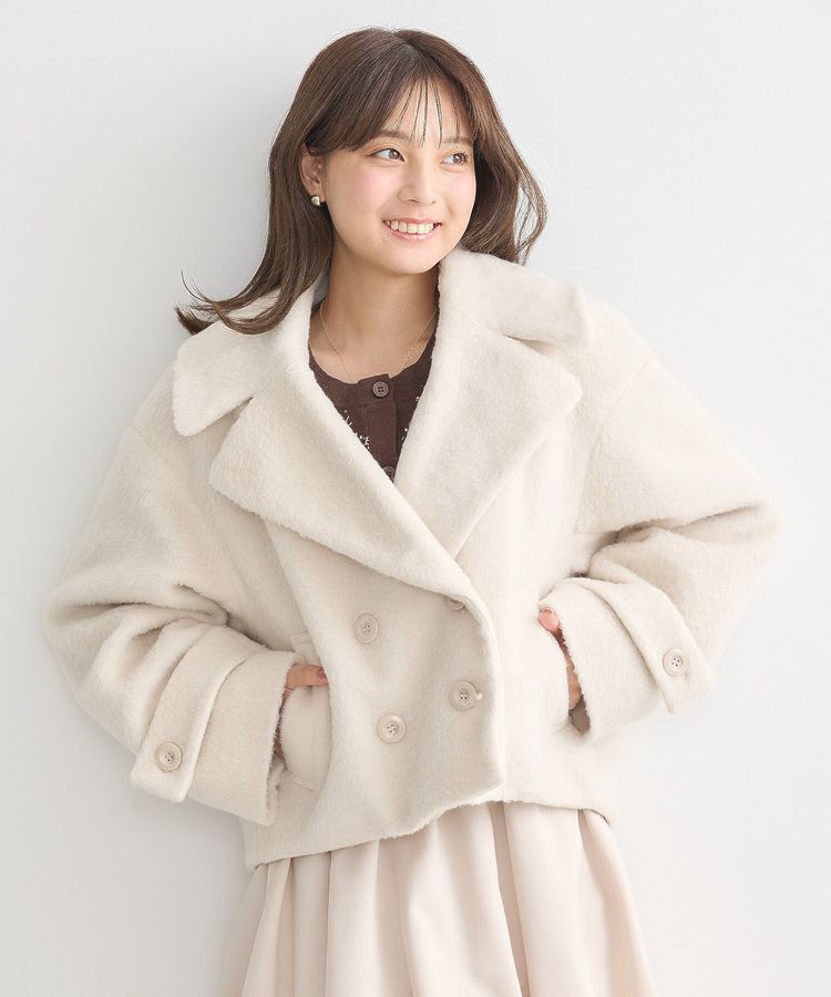 earth music&ecology「【WEB限定】シャギーショートコート」|その他|Ivory