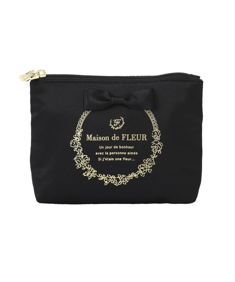 Maison de FLEUR「サテンリボンティッシュケース」|ポーチ|