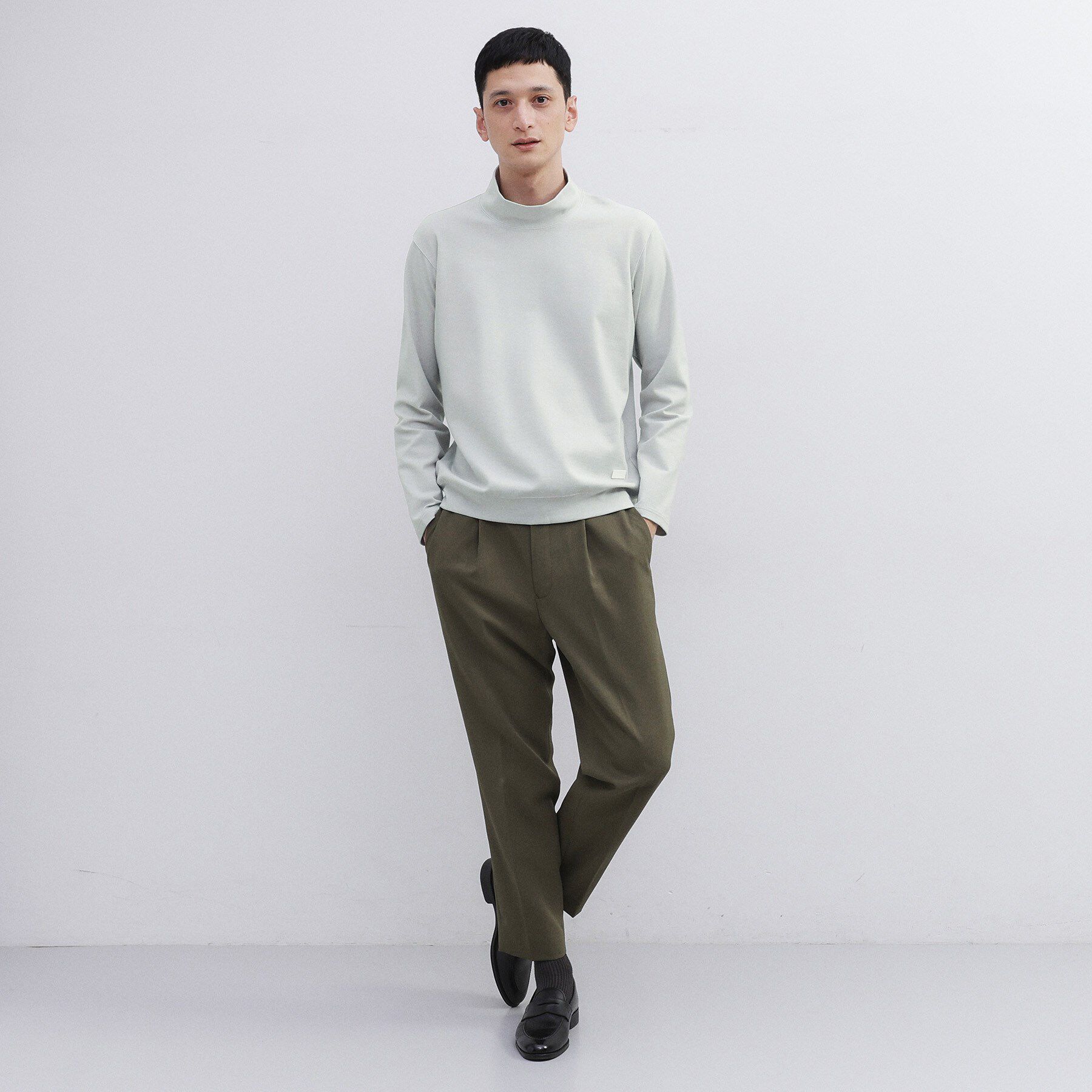 TAKEO KIKUCHI「【Sサイズ～】ウォーム ミラノリブ オフネック プルオーバー」|Tシャツ・カットソー|