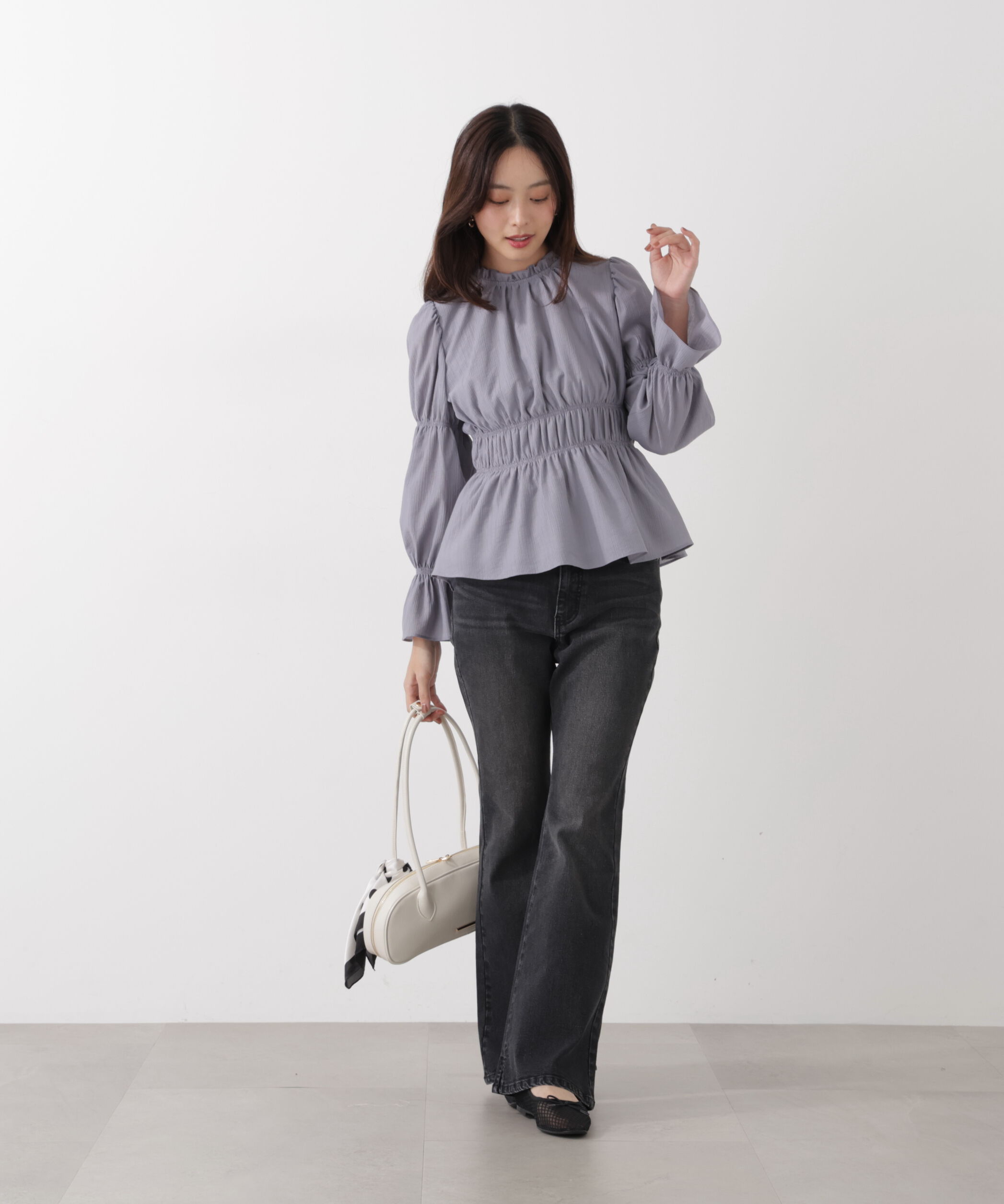 PROPORTION BODY DRESSING「ウエストシャーリングブラウス　26SS」|シャツ・ブラウス|