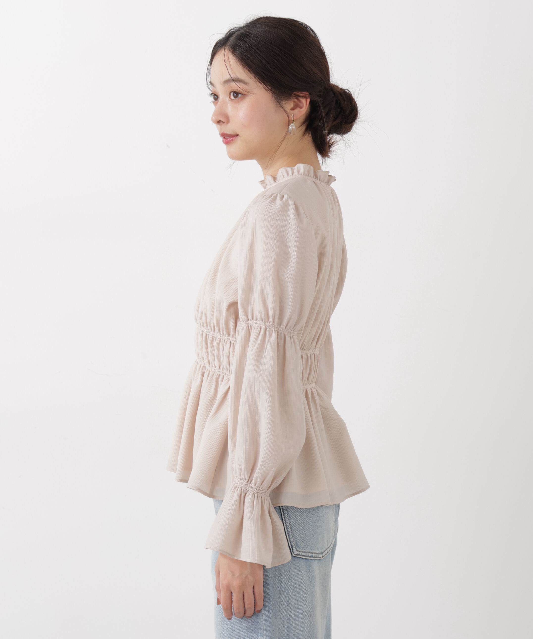 PROPORTION BODY DRESSING「ウエストシャーリングブラウス　26SS」|シャツ・ブラウス|