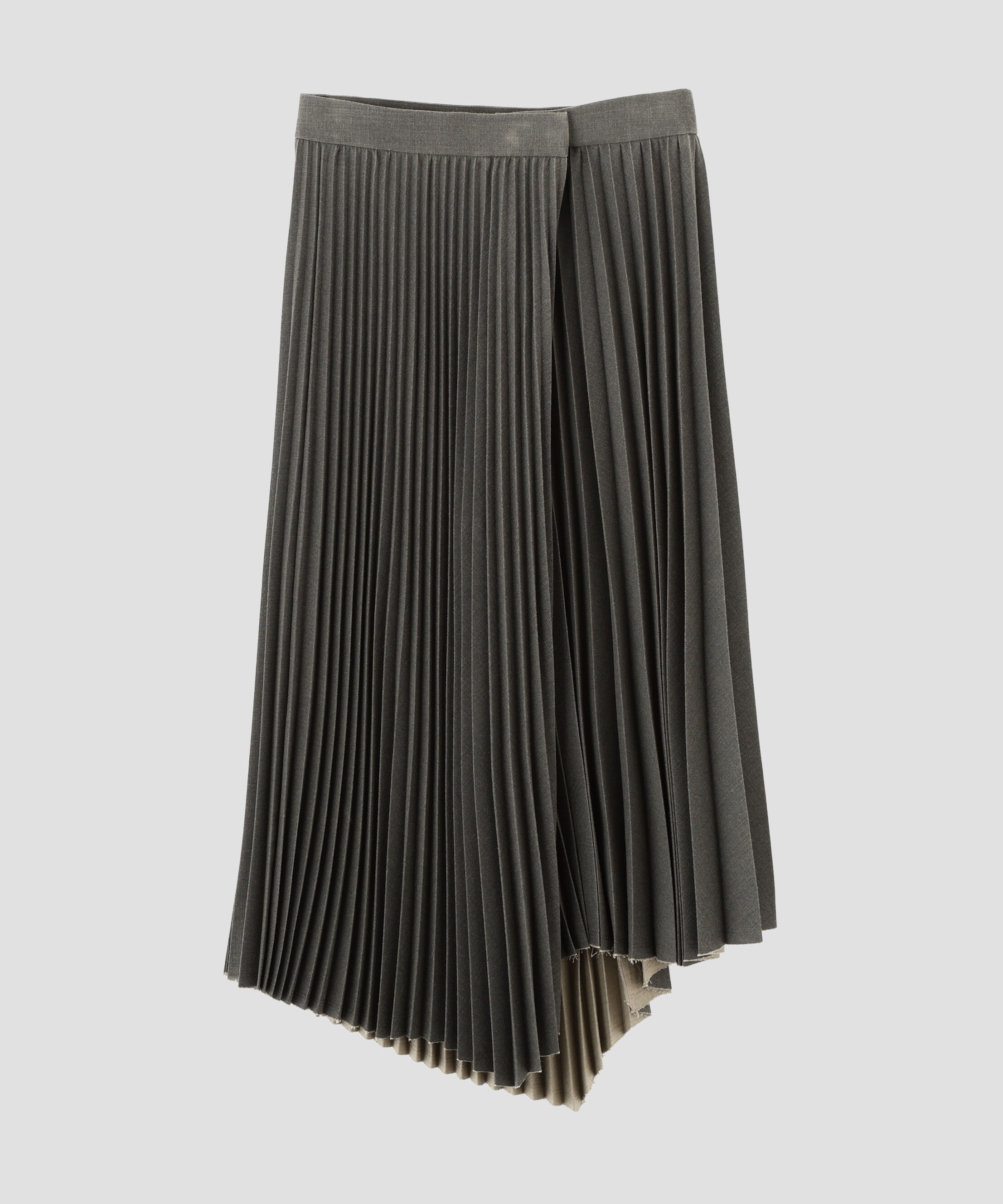 YLEVE 「YLEVE / VINTAGE PIGMENTDYE WOOL PLEATED SKIRT」|スカート|