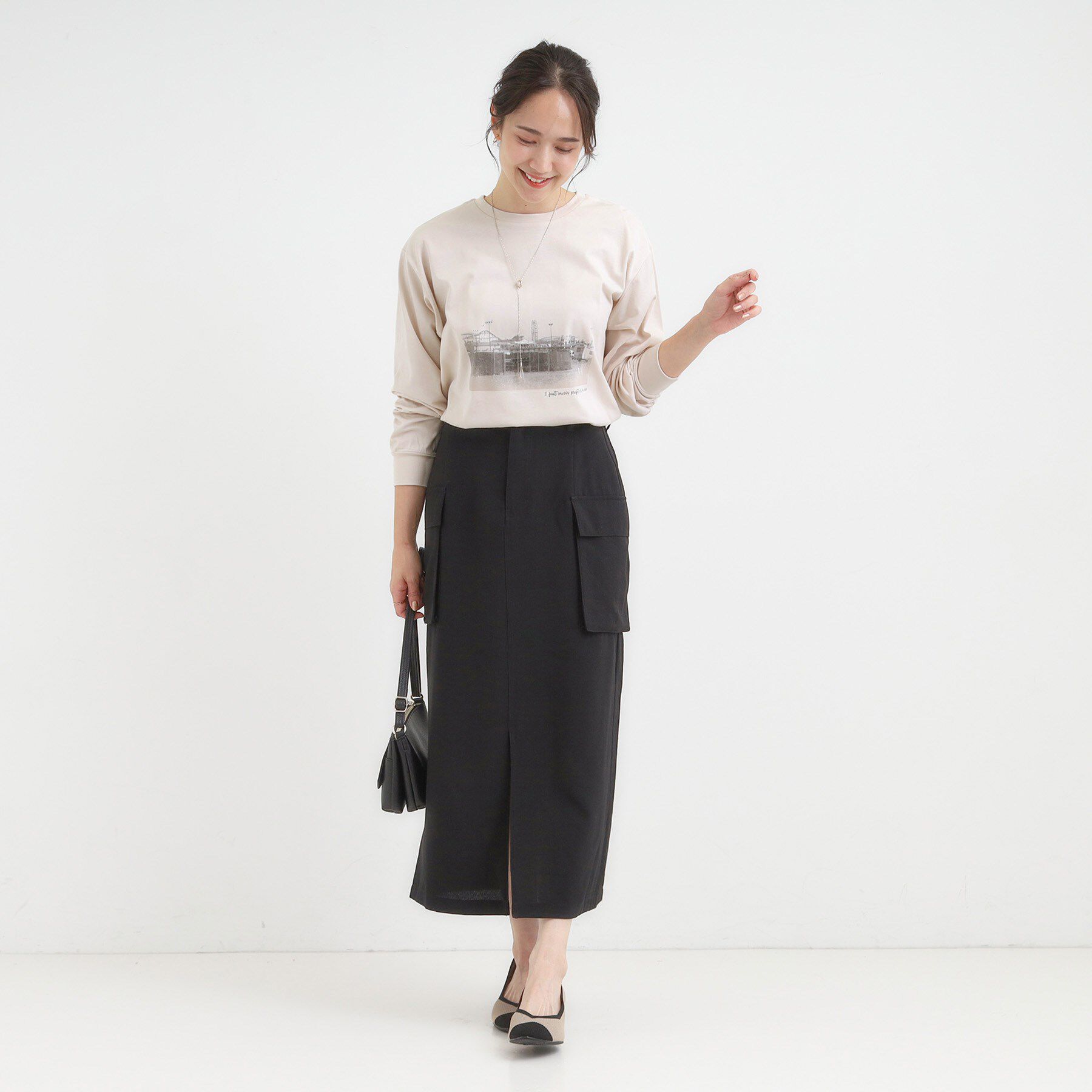 SHOO･LA･RUE「グラフィックアソート ベーシックロンT」|Tシャツ・カットソー|