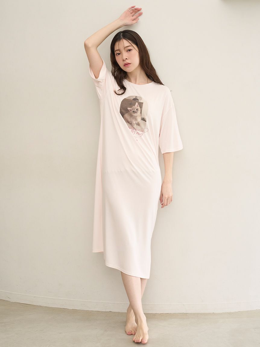 SNIDEL HOME「【KOROMO】【接触冷感】Tシャツワンピース」|ルームウェア|PNK
