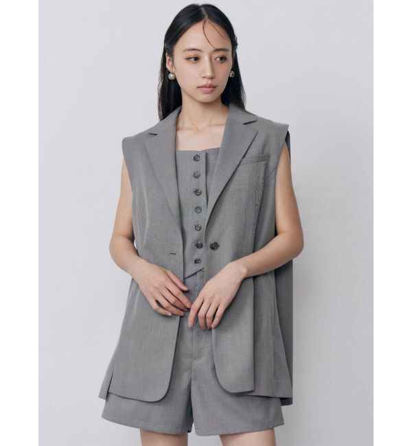 MURUA「バックタックジレ【セットアップ着用可】」|ベスト・ジレ|