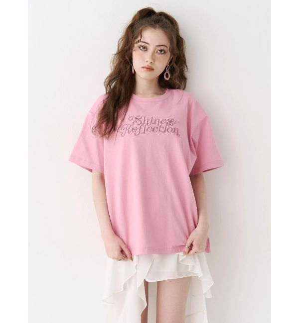 EVRIS「Shine Reflecthion Tシャツ」|Tシャツ・カットソー|ピンク