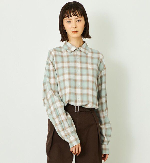 MACKINTOSH PHILOSOPHY「GREY LABEL オンブレチェックシャツ」|シャツ・ブラウス|グリーン