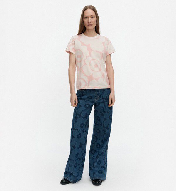 Marimekko「Heleys Unikko Tシャツ」|シャツ・ブラウス|ﾗｲﾄﾋﾟﾝｸ&times;ﾗｲﾄﾋﾟﾝｸ