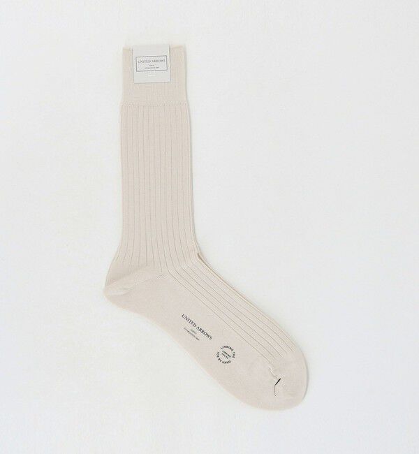 UNITED ARROWS「 カラー リブソックス」|ソックス|OFF WHITE