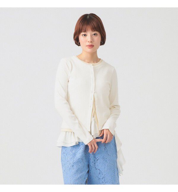 Ray BEAMS 「RIB レイヤード カーディガン」|Tシャツ・カットソー|OFF WHITE