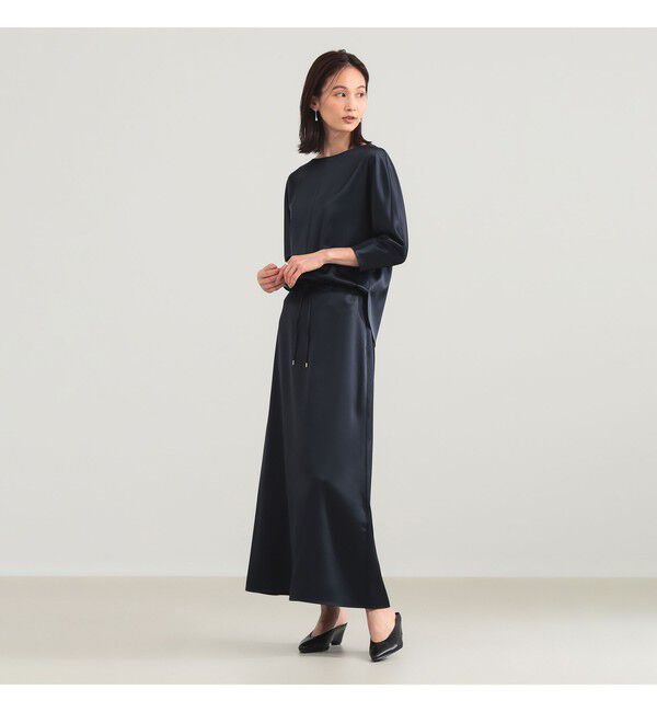 Demi-Luxe BEAMS 「トリアセ ポリエステル フラットサテン スカート」|スカート|