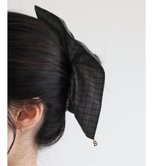 IENA「BLACK チェックシュシュ」|その他|