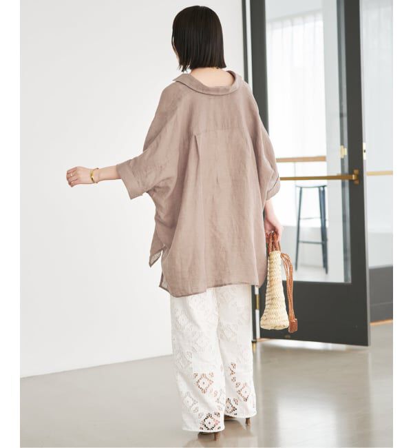 SLOBE IENA「《追加/シリーズあり》リネンコットンBOXシャツ」|シャツ・ブラウス|