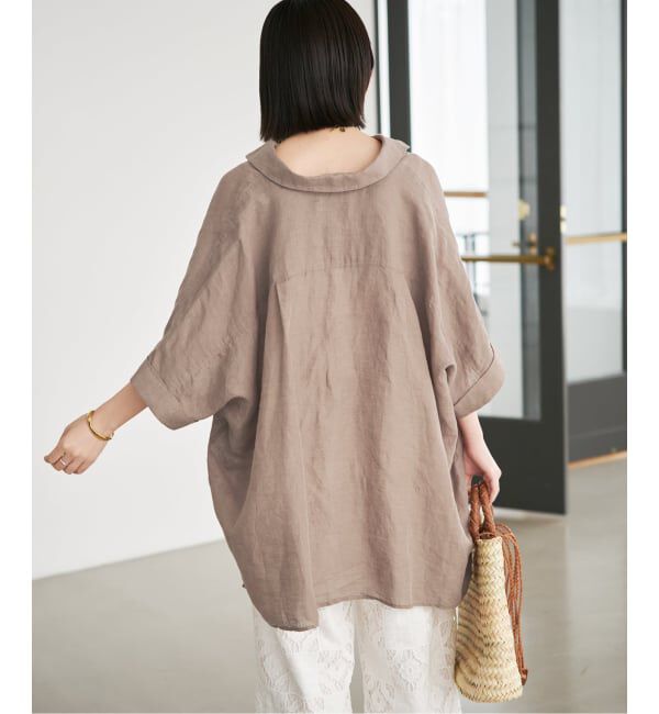 SLOBE IENA「《追加/シリーズあり》リネンコットンBOXシャツ」|シャツ・ブラウス|