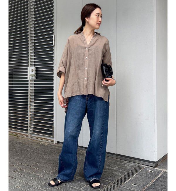 SLOBE IENA「《追加/シリーズあり》リネンコットンBOXシャツ」|シャツ・ブラウス|