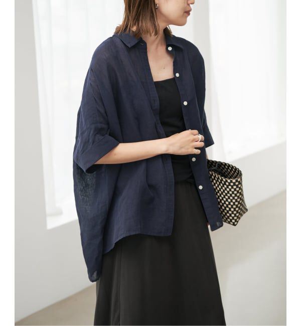 SLOBE IENA「《追加/シリーズあり》リネンコットンBOXシャツ」|シャツ・ブラウス|