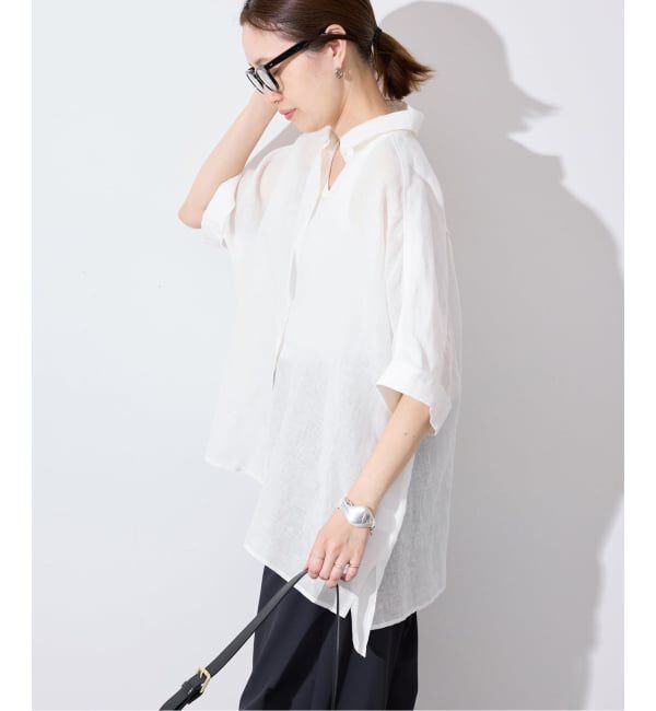 SLOBE IENA「《追加/シリーズあり》リネンコットンBOXシャツ」|シャツ・ブラウス|