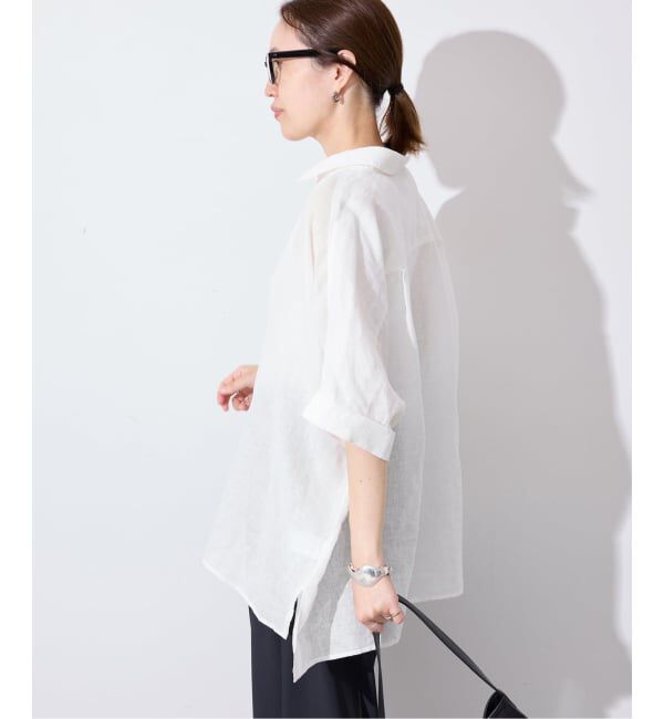 SLOBE IENA「《追加/シリーズあり》リネンコットンBOXシャツ」|シャツ・ブラウス|